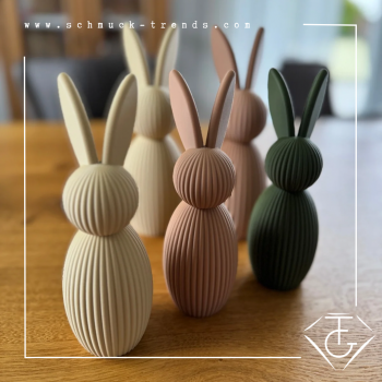 Minimalistischer Deco Osterhase – 17 cm / Sandbeige